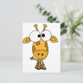 XX- Funny Giraffe Cartoon Briefkaart (Staand voorkant)