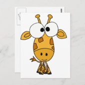 XX- Funny Giraffe Cartoon Briefkaart (Voorkant / Achterkant)