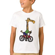 XX- Funny Giraffe Riding Bicycle Cartoon