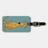 XX- Funny Greyhound Dog Cartoon Bagagelabel (Voorkant horizontaal)