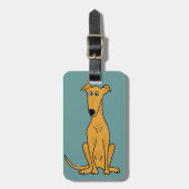 XX- Funny Greyhound Dog Cartoon Bagagelabel (Voorkant verticaal)