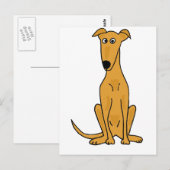 XX- Funny Greyhound Dog Cartoon Briefkaart (Voorkant / Achterkant)