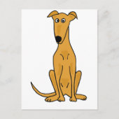 XX- Funny Greyhound Dog Cartoon Briefkaart (Voorkant)