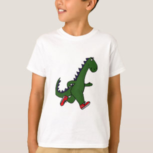XX- Funny jogging dinosaur met Red Sneakers T-shirt