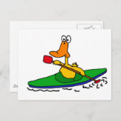 XX- Funny Kayaking Duck Briefkaart (Voorkant / Achterkant)