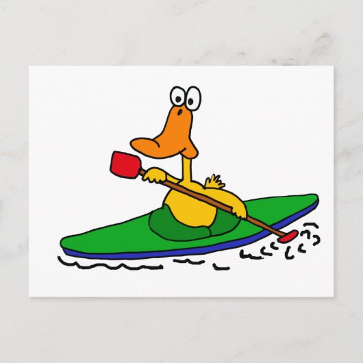 XX- Funny Kayaking Duck Briefkaart (Voorkant)