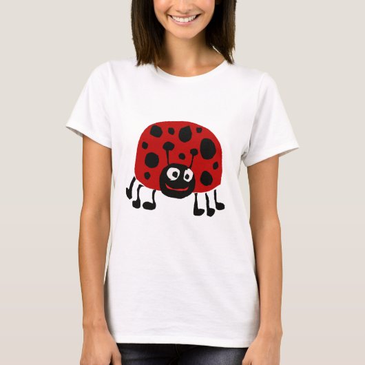 XX- Funny Ladybug Primitive Art T-shirt (Voorkant)
