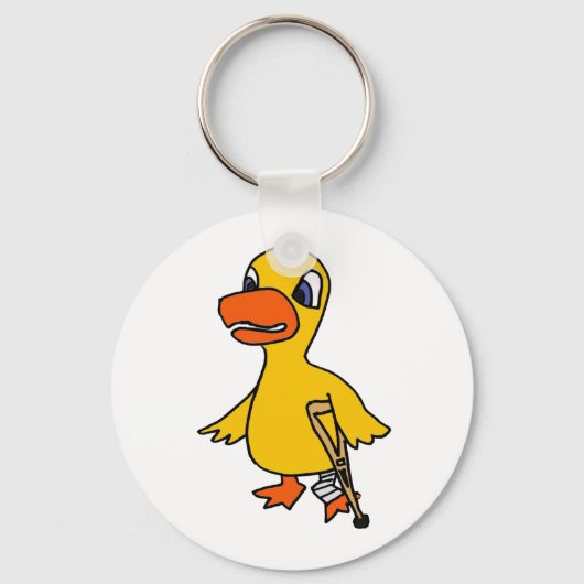 XX- Funny Lame Duck Cartoon Sleutelhanger (Voorkant)
