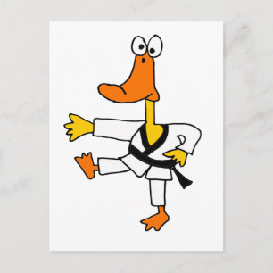 XX- Funny Martial Arts Duck Briefkaart