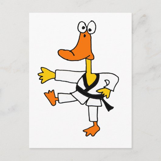 XX- Funny Martial Arts Duck Briefkaart (Voorkant)