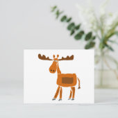 XX- Funny Moose Art Design Briefkaart (Staand voorkant)