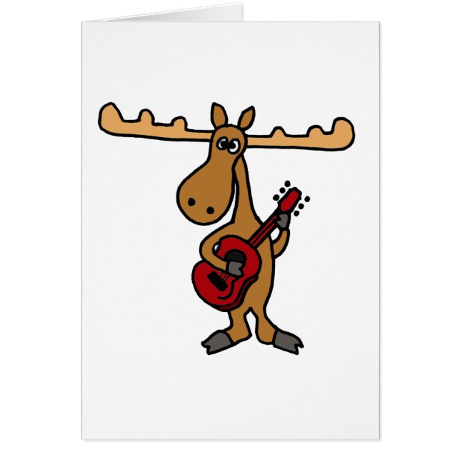 XX- Funny Moose Plays Guitar Cartoon (Voorkant)