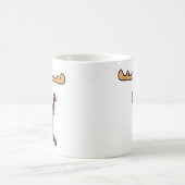 XX- Funny Moose Plays Guitar Cartoon Koffiemok (Center)