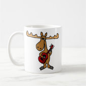 XX- Funny Moose Plays Guitar Cartoon Koffiemok (Links)