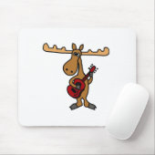XX- Funny Moose Plays Guitar Cartoon Muismat (Met muis)