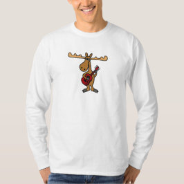 XX- Funny Moose Plays Guitar Cartoon T-shirt