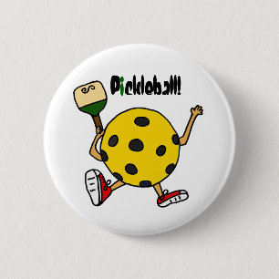 XX- Funny Pickleball Character Ronde Button 5,7 Cm