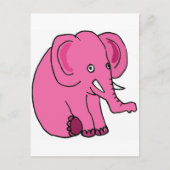 XX- Funny Pink Elephant Briefkaart (Voorkant)