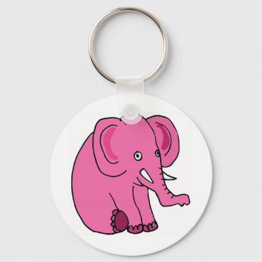 XX- Funny Pink Elephant Sleutelhanger (Voorkant)