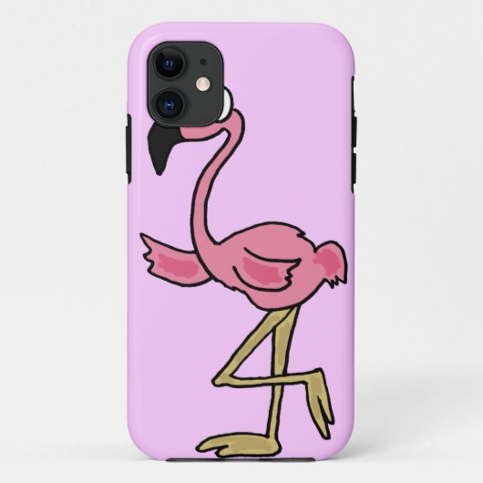 XX- Funny Pink Flamingo Cartoon Case-Mate iPhone Case (Achterkant)