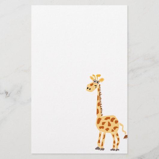 XX- Funny Primitive Art Giraffe Briefpapier (Voorkant)