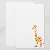 XX- Funny Primitive Art Giraffe Briefpapier (Voorkant / Achterkant)