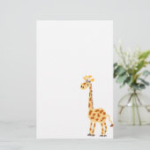 XX- Funny Primitive Art Giraffe Briefpapier (Staand voorkant)