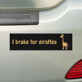 XX- Funny Primitive Art Giraffe Bumpersticker (Op auto)