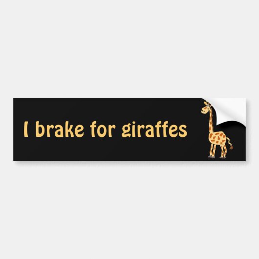 XX- Funny Primitive Art Giraffe Bumpersticker (Voorkant)