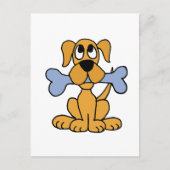 XX- Funny Puppy Dog met Bone Design Briefkaart (Voorkant)