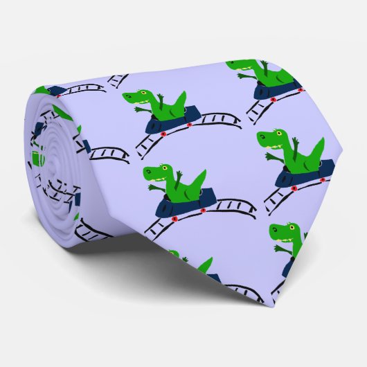 XX- Funny T-rex Dinosaur over Roller Onderzetter A Stropdas (Opgerold)