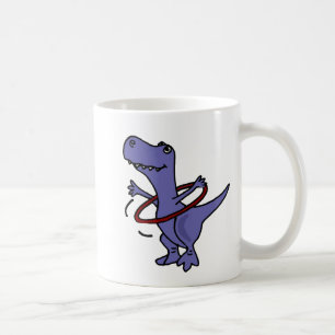 XX- Funny T-rex Dinosaur Using Hula Hoop Koffiemok
