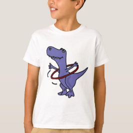 XX- Funny T-rex Dinosaur Using Hula Hoop T-shirt