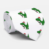 XX- Funny T-rex Dinosaur Wearing Santa Hat Stropdas (Opgerold)
