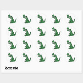 XX- Gator-Cartoon Ronde Sticker (Vel)