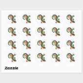 XX- Gecko Kunst Ronde Sticker (Vel)