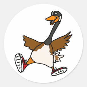 XX- Gekke gans Ronde Sticker