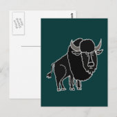 XX- Geweldige buffelCartoon Briefkaart (Voorkant / Achterkant)