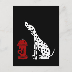 XX- Geweldige Dalmatische hond en brandwerende sto Briefkaart