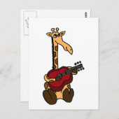 XX- Geweldige Giraffe die gitaar speelt Briefkaart (Voorkant / Achterkant)