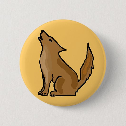 XX- Geweldige howling Coyote Ronde Button 5,7 Cm (Voorkant)