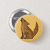 XX- Geweldige howling Coyote Ronde Button 5,7 Cm (Voorkant /achterkant)