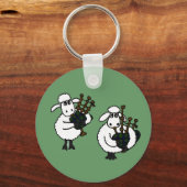 XX- Geweldige schaap die Bagpipes afspeelt Sleutelhanger (Voorkant)