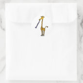 XX- Giraffe De Clarinet afspelen Ronde Sticker (Tas)