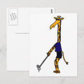 XX-Giraffe Golfontwerp afspelen Briefkaart (Voorkant / Achterkant)