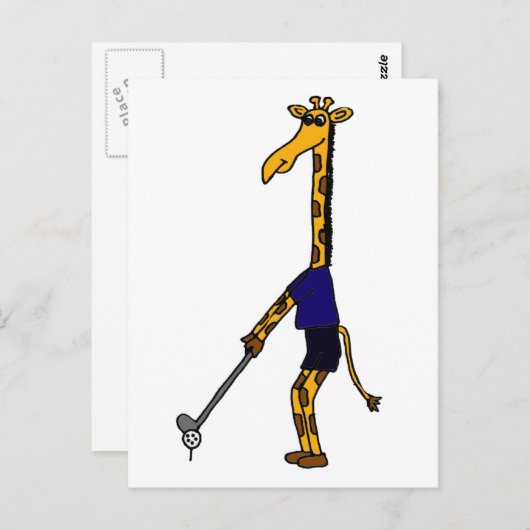 XX-Giraffe Golfontwerp afspelen Briefkaart (Voorkant / Achterkant)