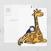XX- Giraffe Hug Briefkaart (Voorkant / Achterkant)