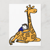 XX- Giraffe Hug Briefkaart (Voorkant)