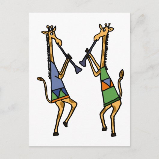 XX- Giraffes dansen Briefkaart (Voorkant)