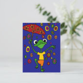 XX- Glorious Frog Dansin in Rain Briefkaart (Staand voorkant)